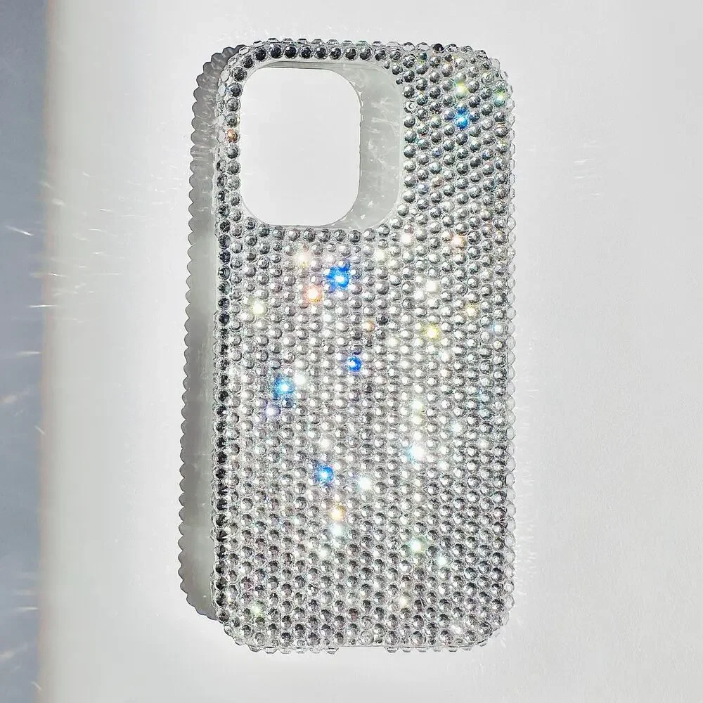 iPhone 15 Pro Sparkly Bling‎ Rhinestone Case Hand Glued Luxury